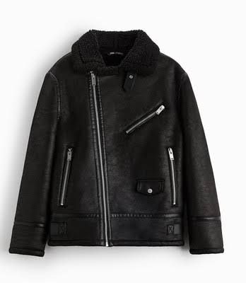 Blouson aviateur noir Zara 