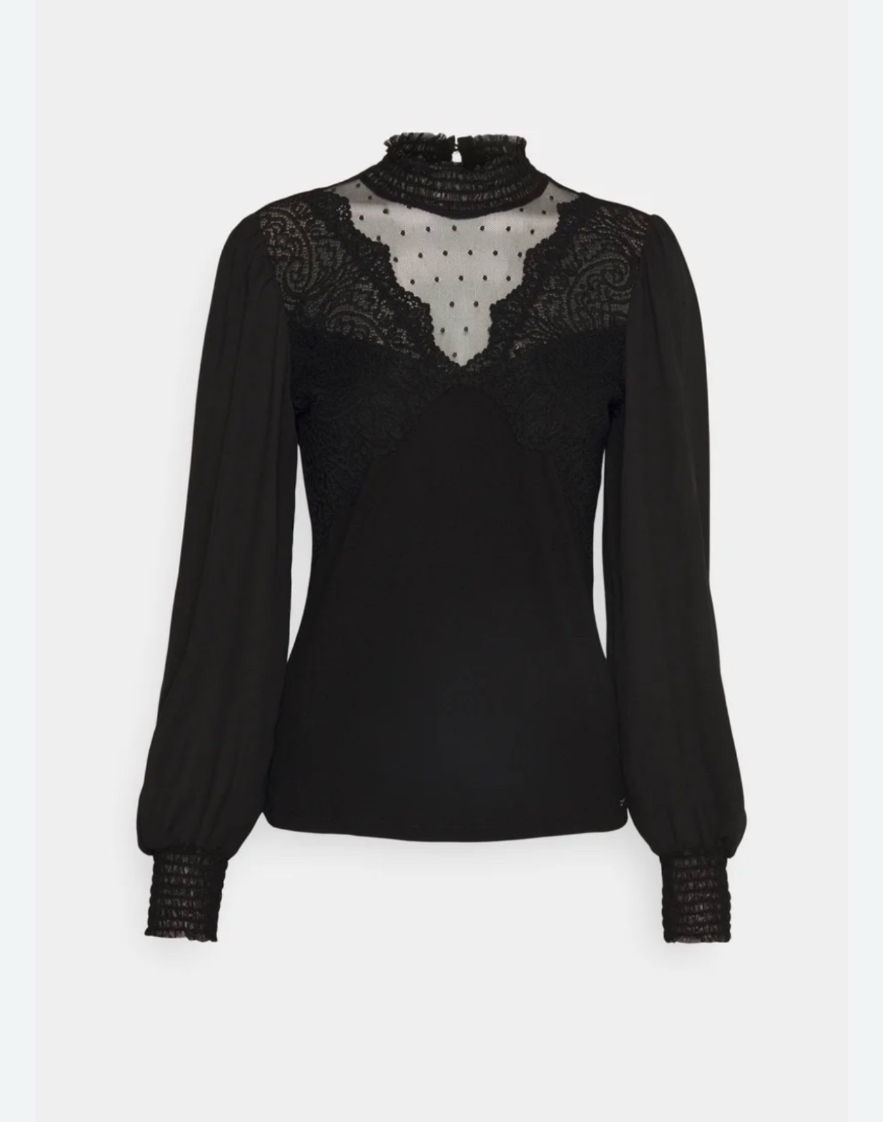 Chemise noir avec dentelle 