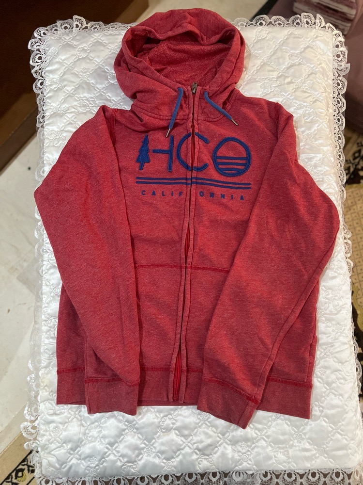  capuche zippe hollister taille XL