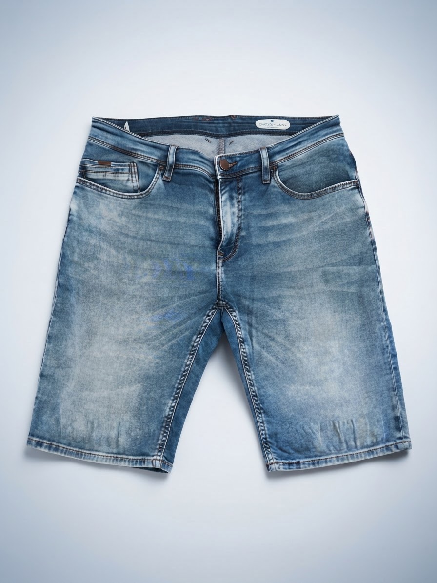 Short jean bleu de la marque cross jeans 