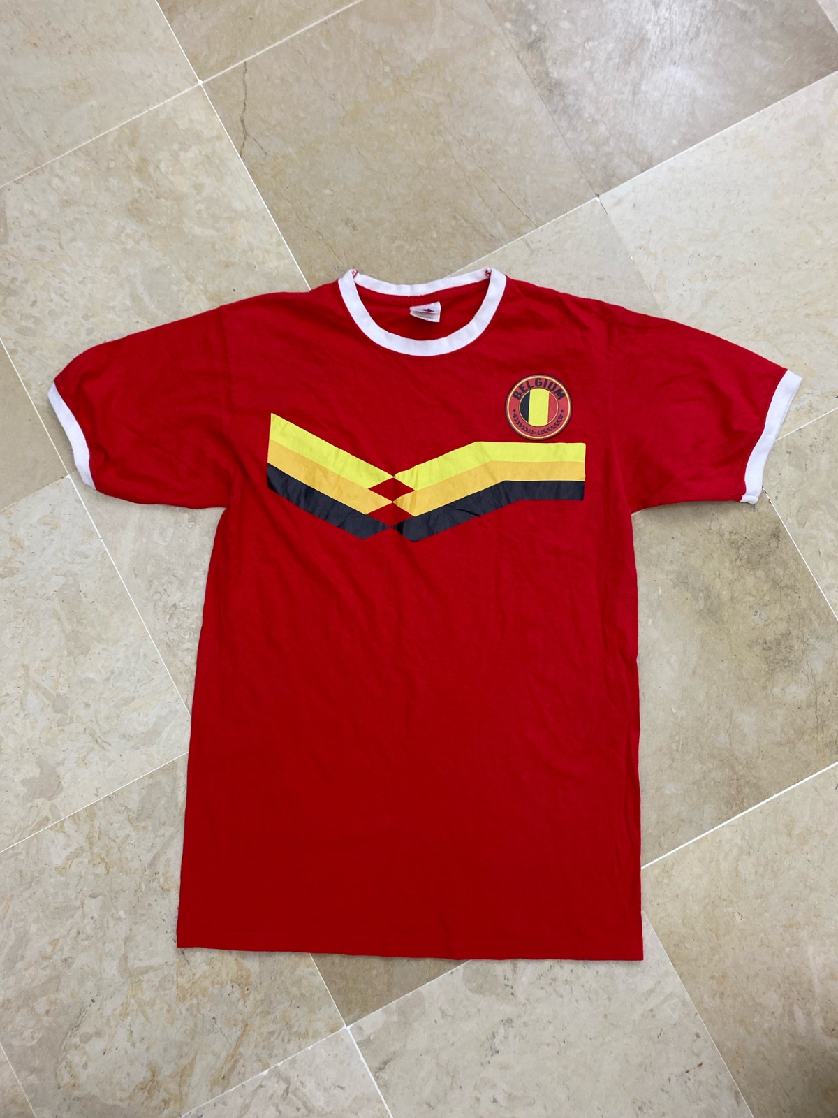 Pull belgique rouge slim fit