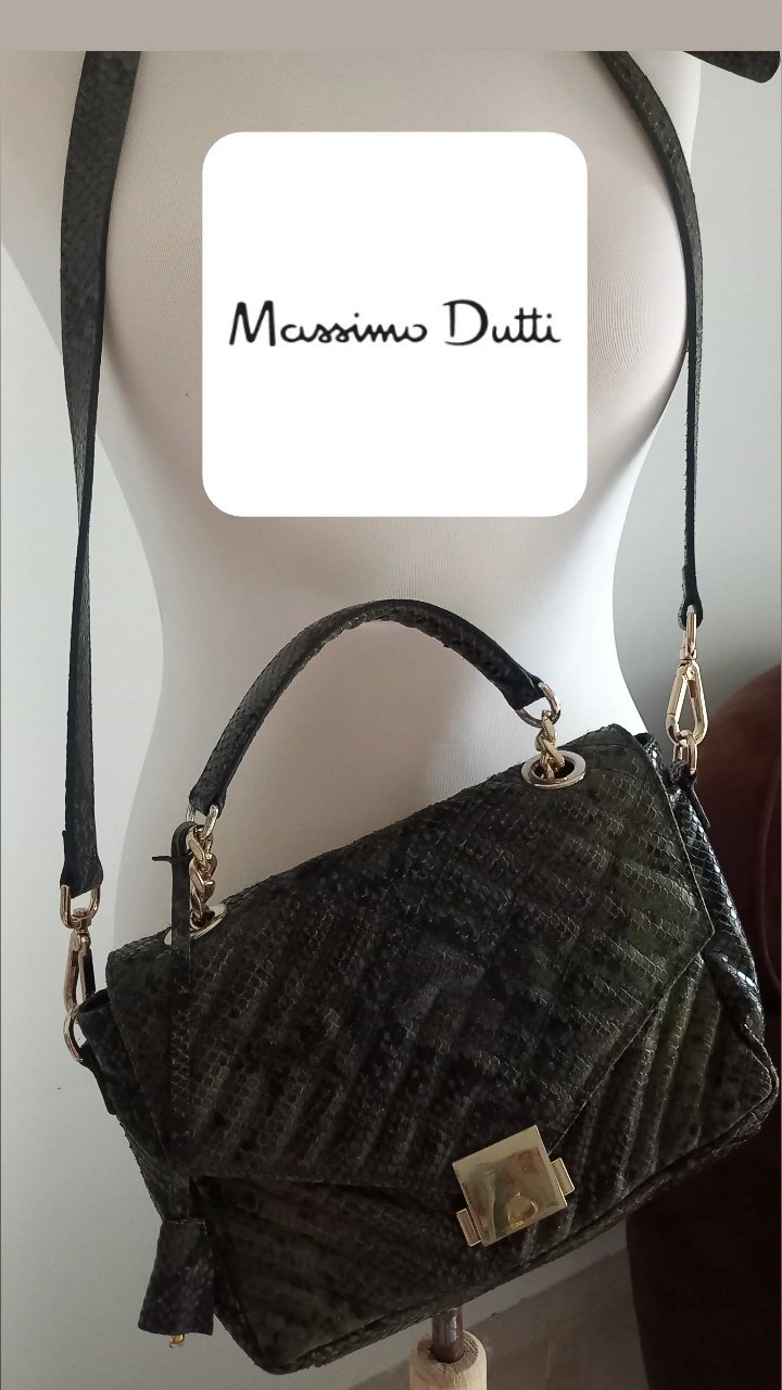 Sac Massimo Dutti original – cuir embossé  python