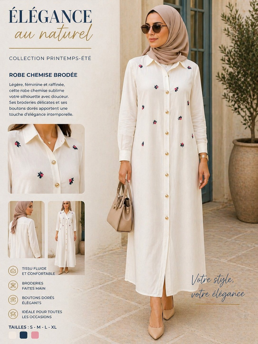 Robe chemise Maxi neuve 
