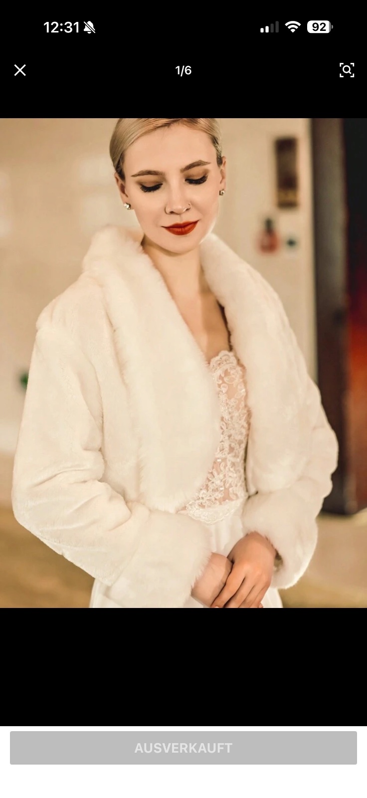 Étole blanche chic