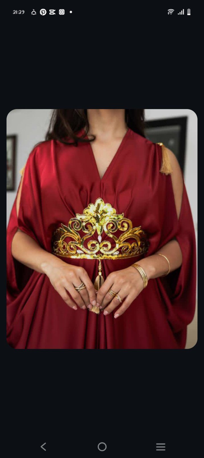 Caftan rouge bordeau