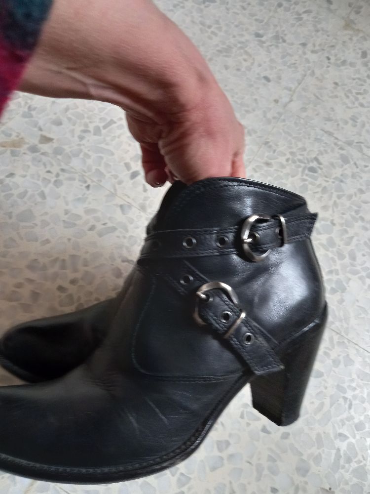 Bottines noir vrai cuir