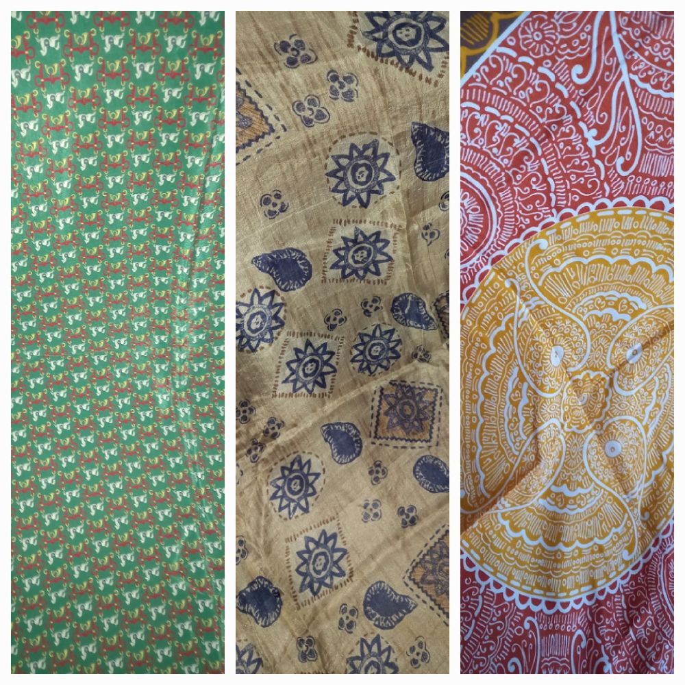10 foulards en soie pure
