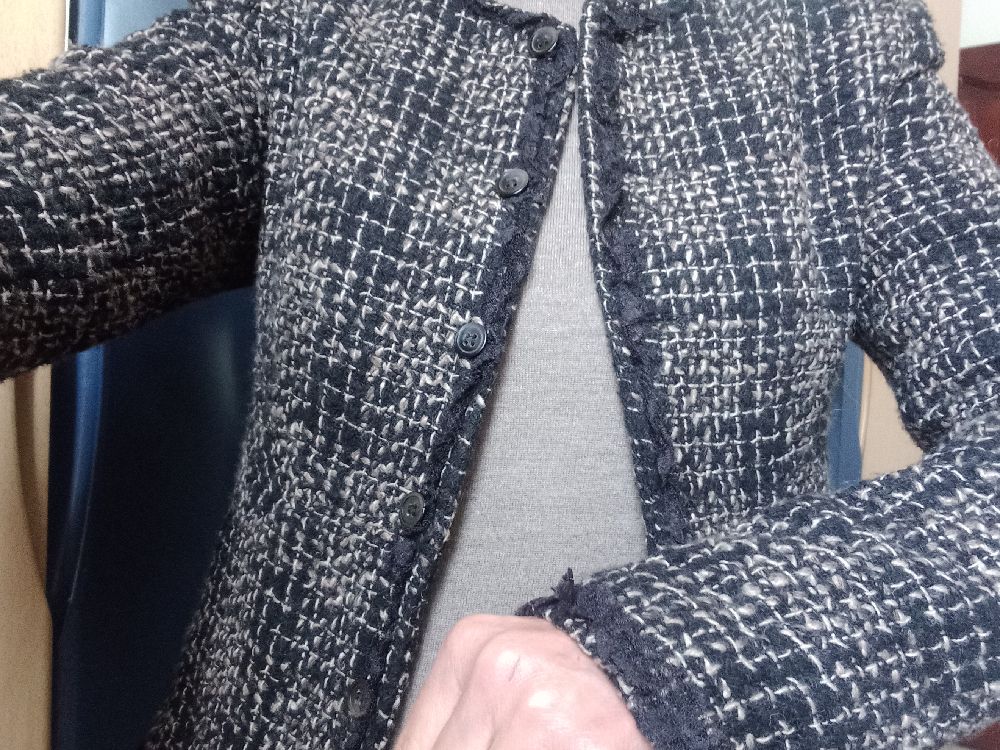 veste en tweed noire