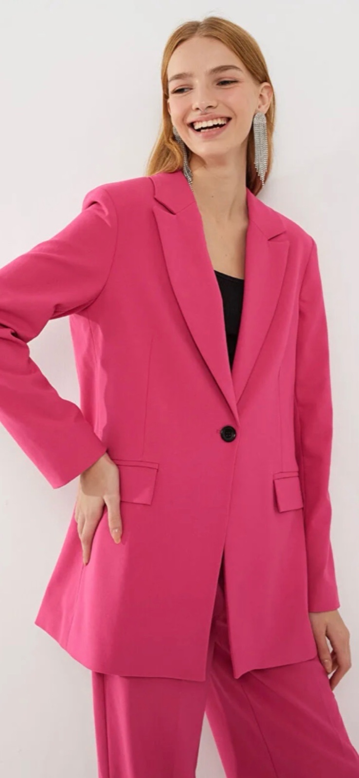 Blazer rose fuchsia oversize
