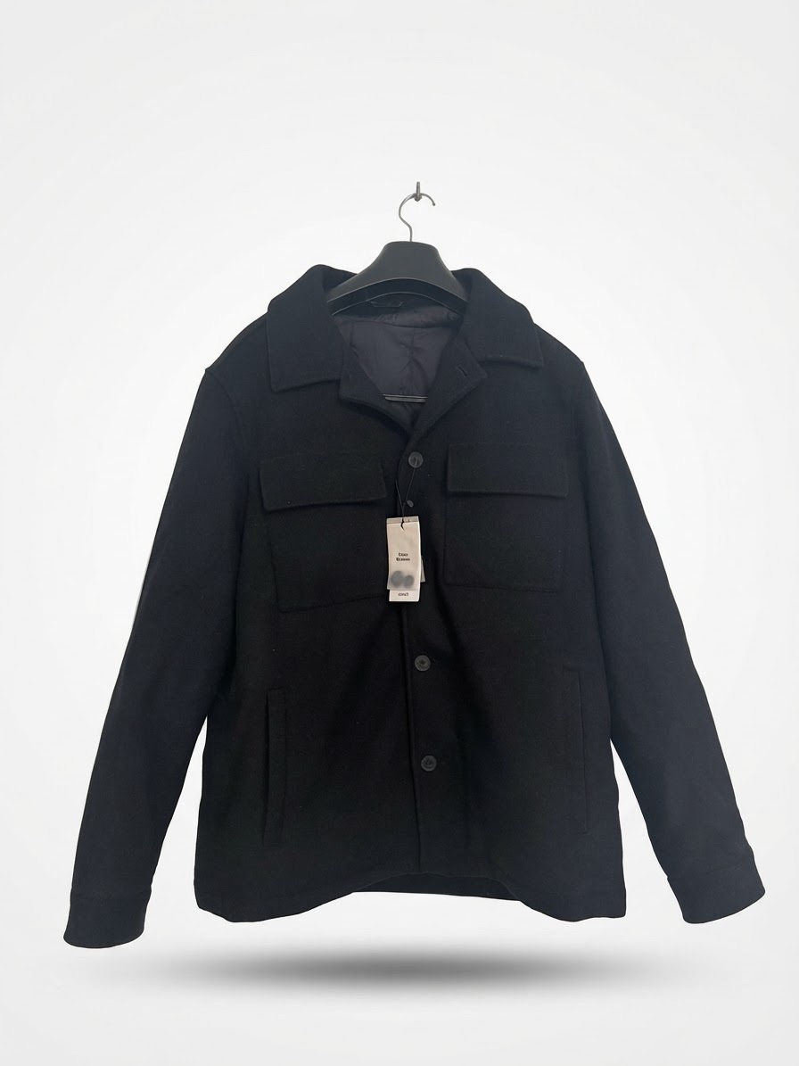 Veste en laine bleu marine taille L