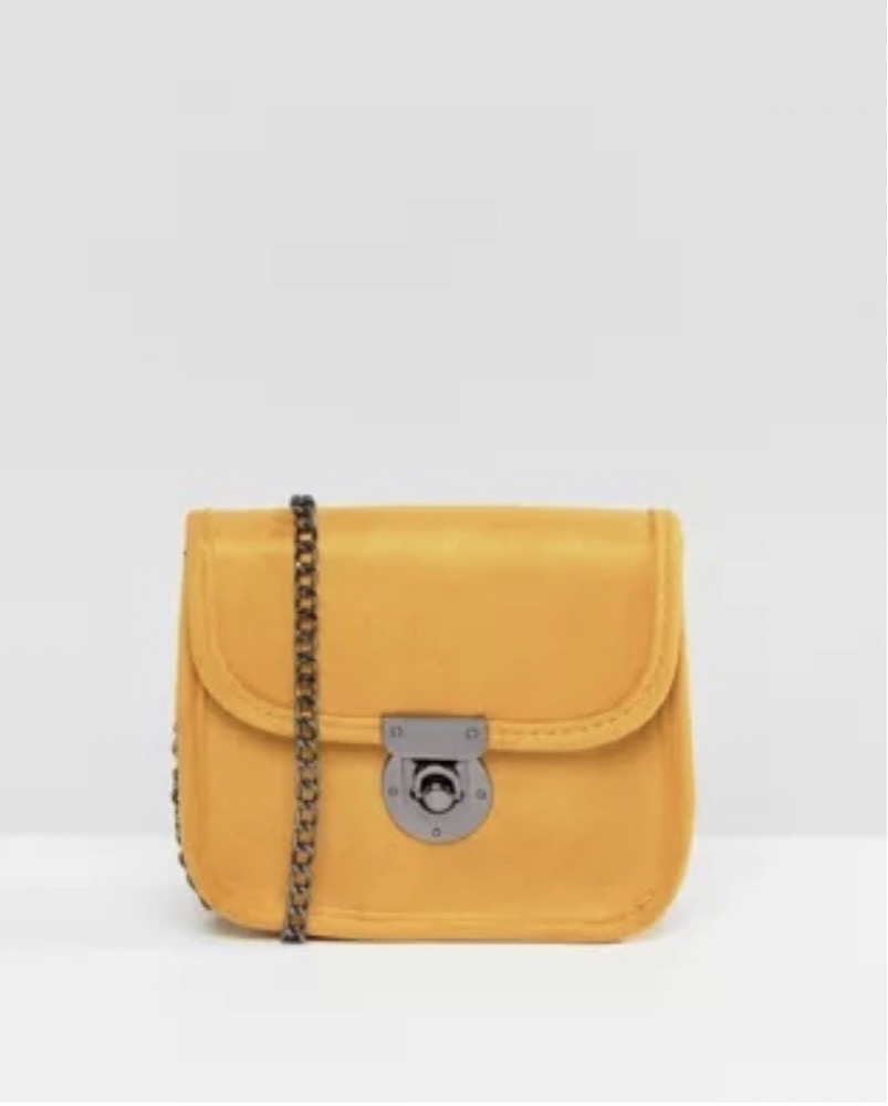 Sac en bandoulière en jaune moutarde