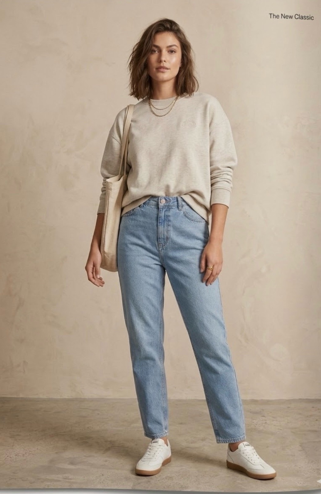 Pantalon en jean mom 