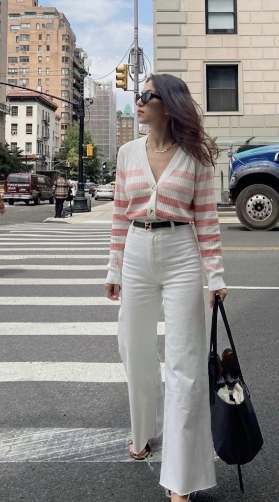 Cardigan rayé