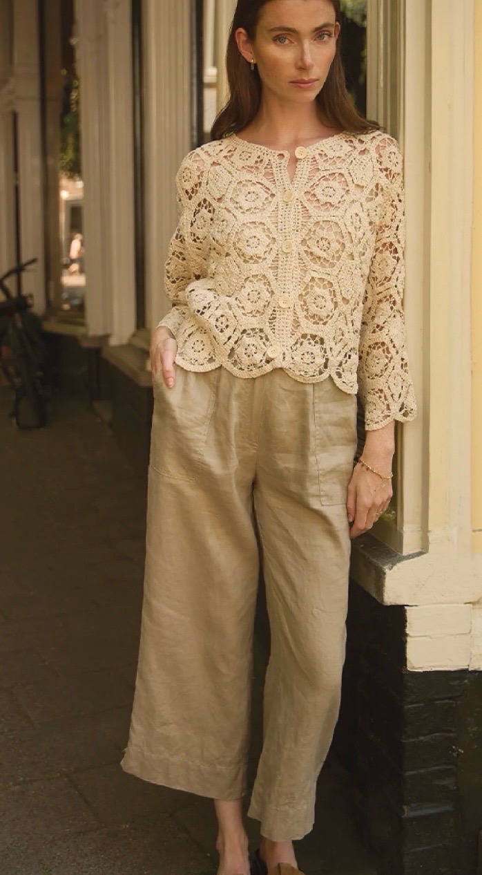 Pantalon Large en Lin Michael kors 