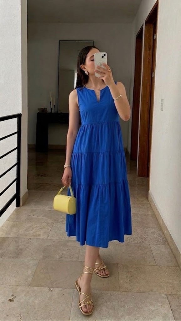 Robe bleu Banana Republic 