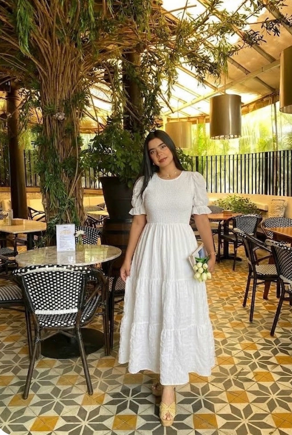 Robe blanche shein 