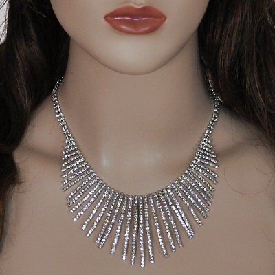  Set collier + boucles argentées 