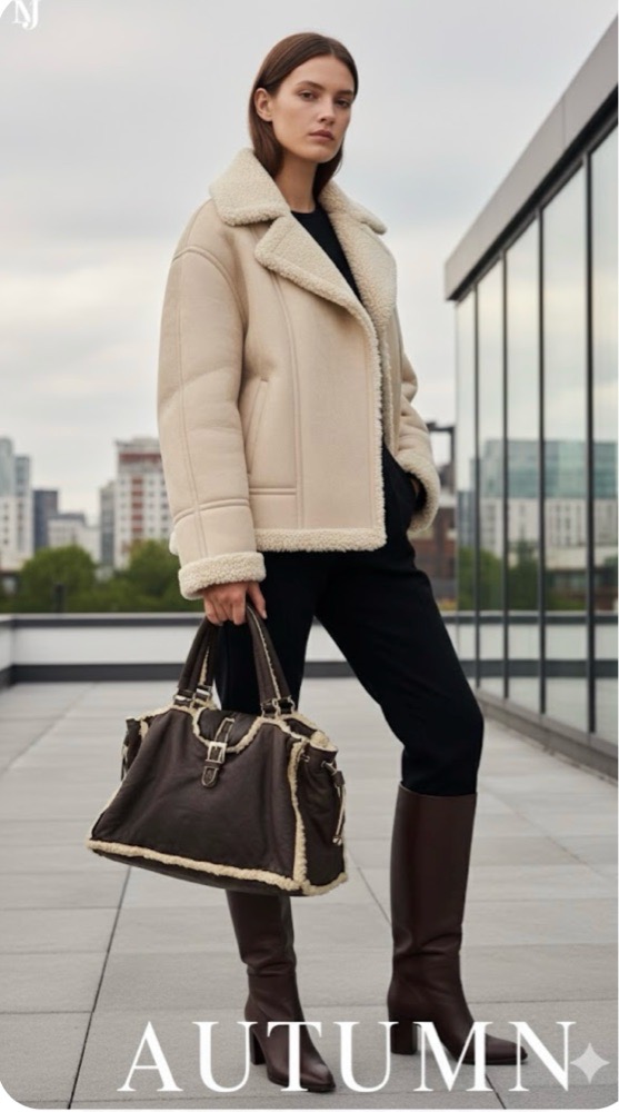 Sac cuir et forrure sharra PAGANO