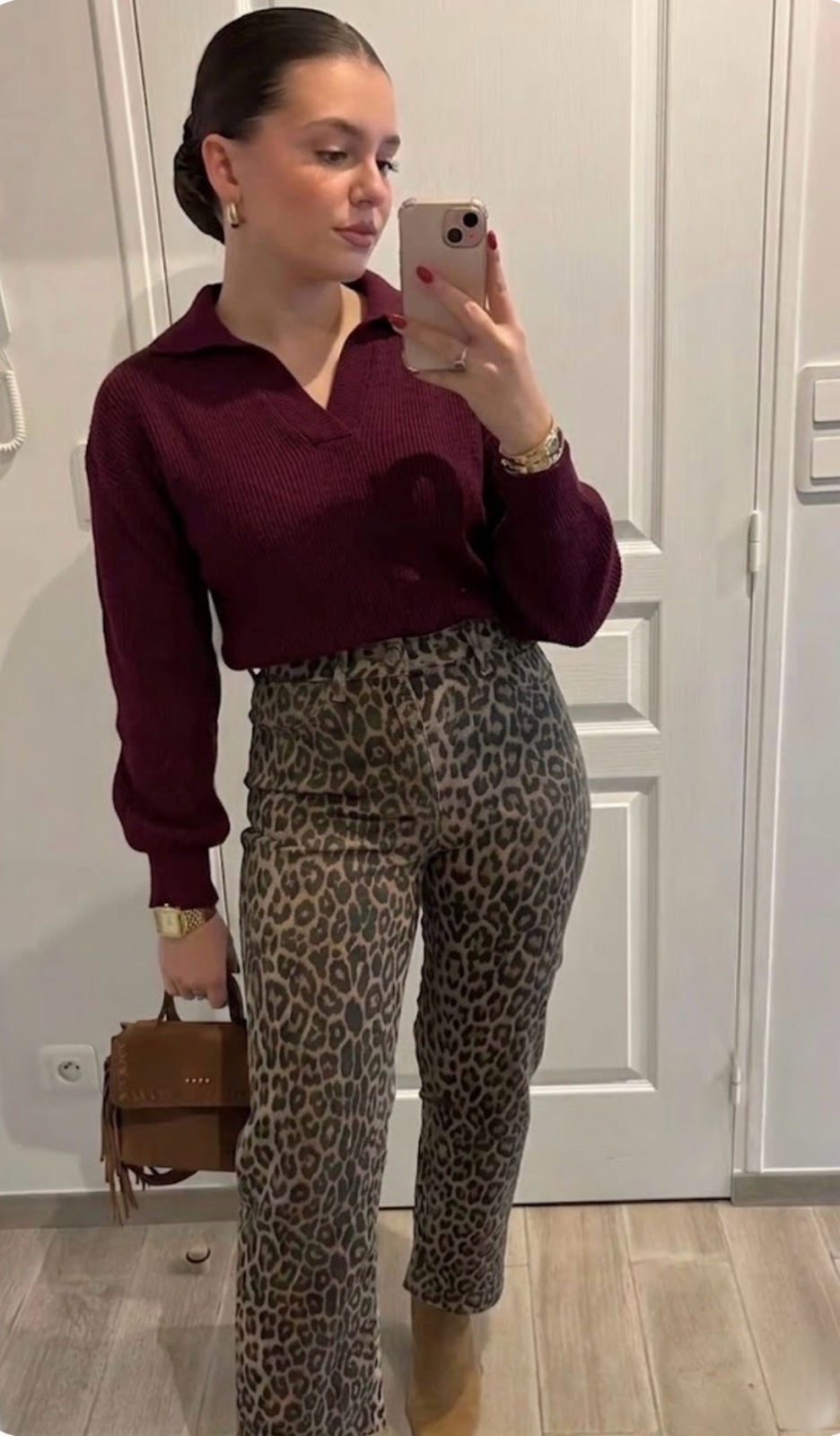 Polo collar sweater
