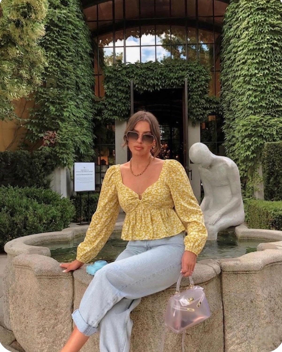 Crop top fleurie 