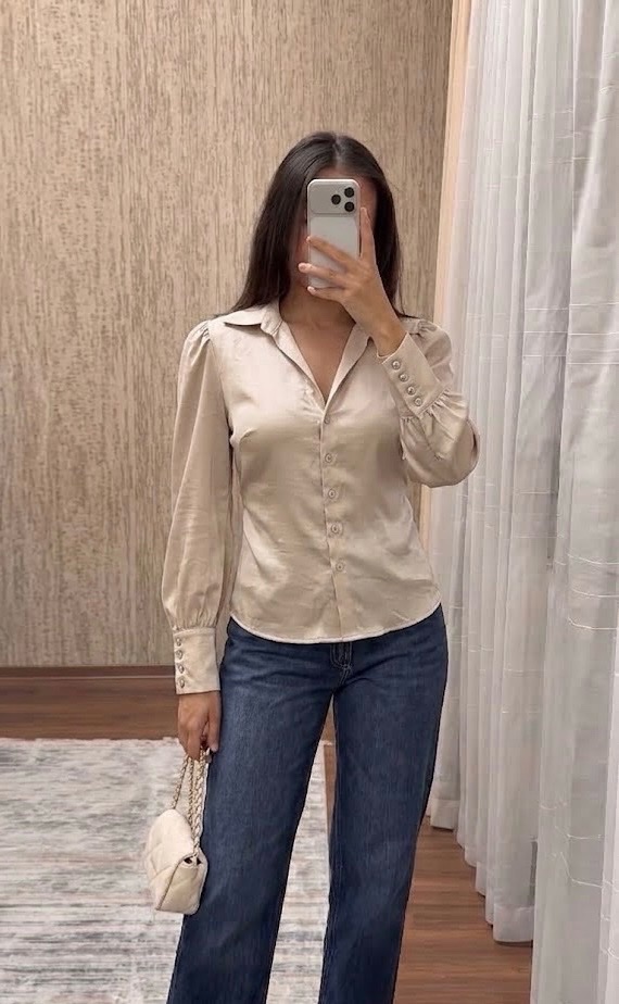 Chemise satin zara 