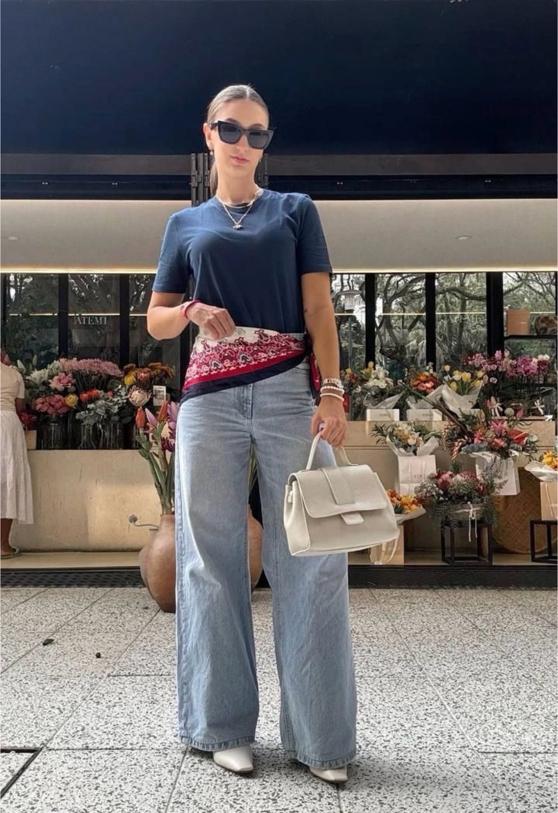 Pantalon en jean large 