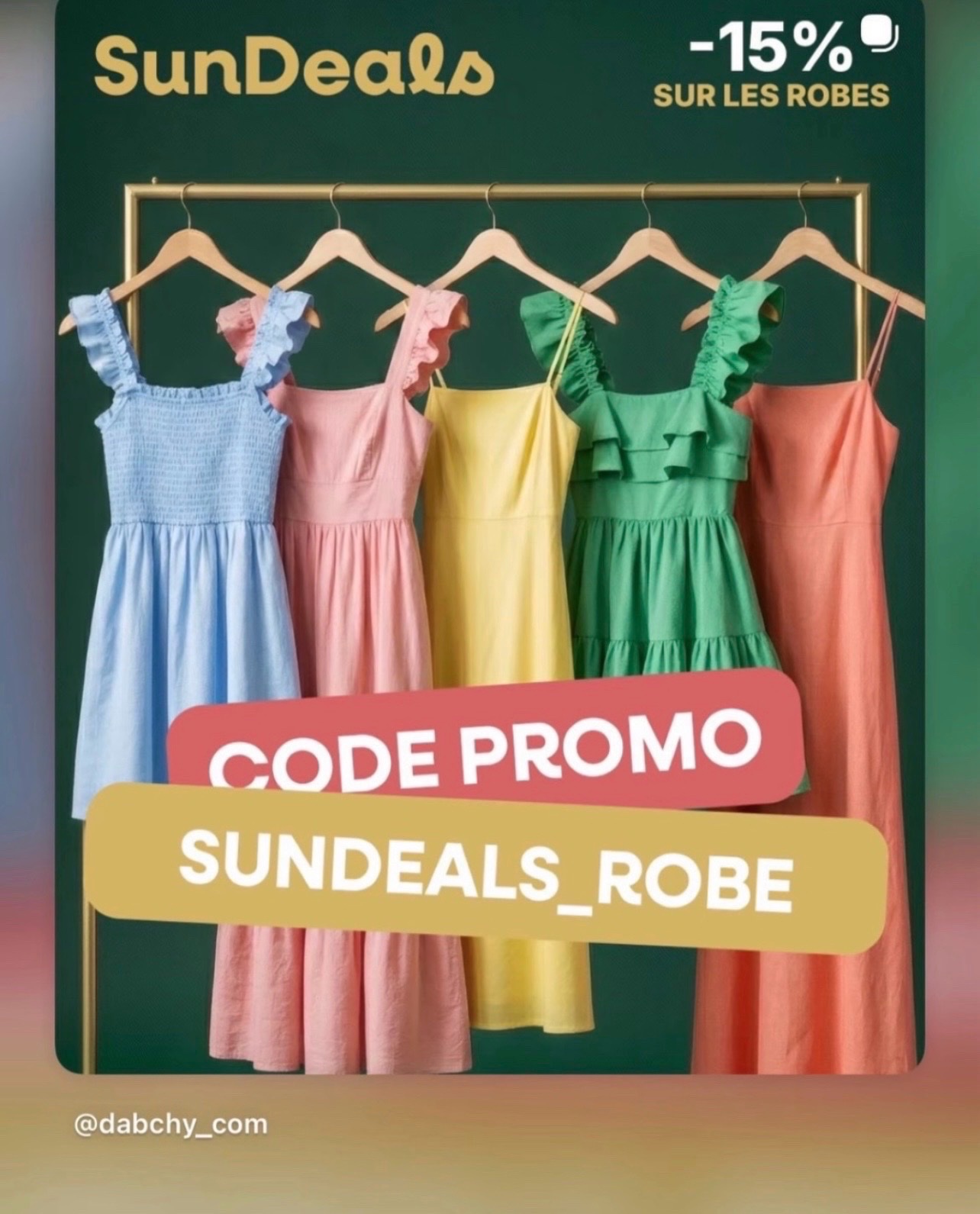 Promo 15% sur toutes les robes 