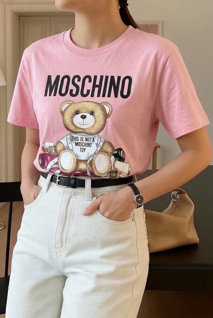 T shirt MOSCHINO rose 