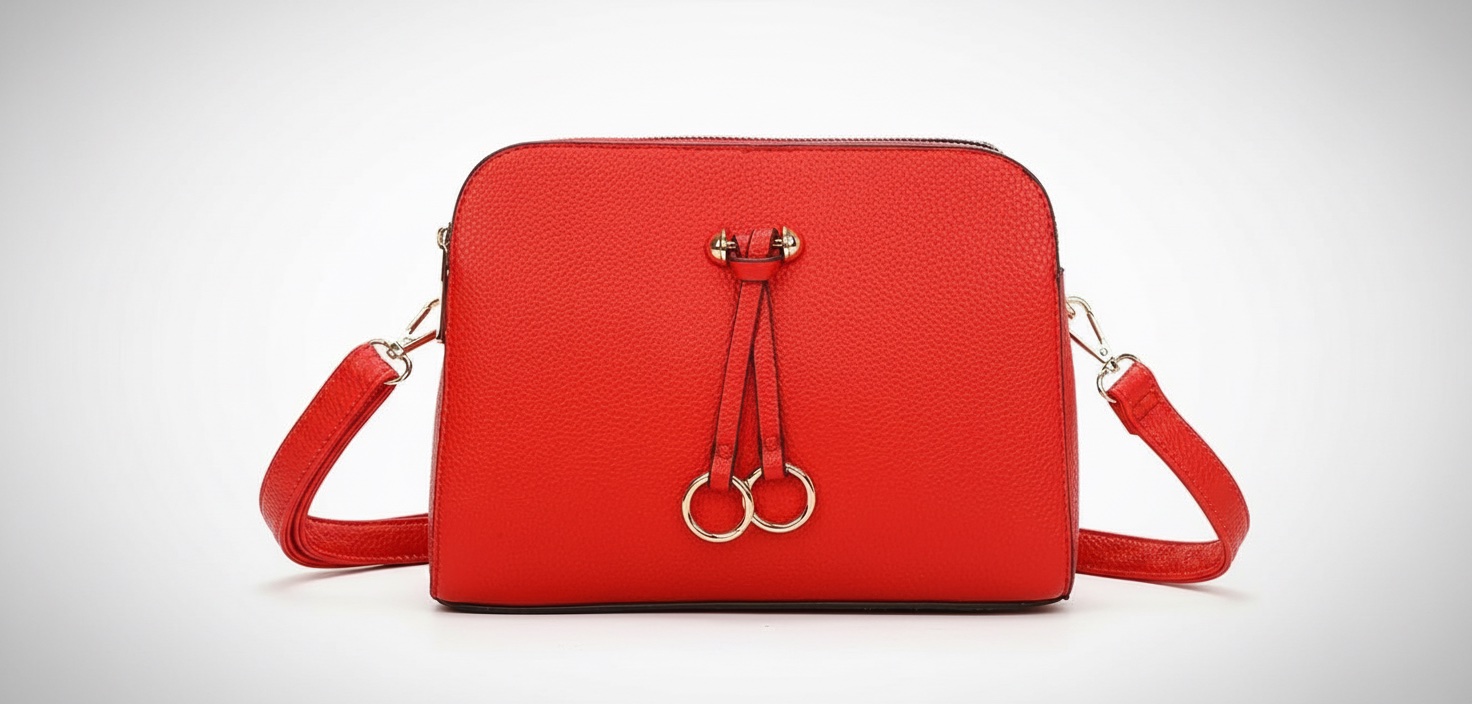 Sac rouge en cuir 