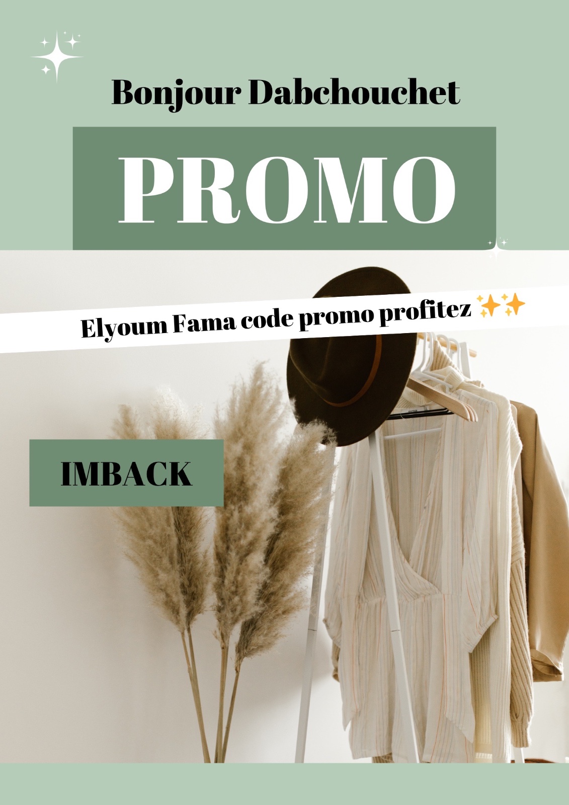 Profitez des - 15% de réduction avec le code promo IMBACK