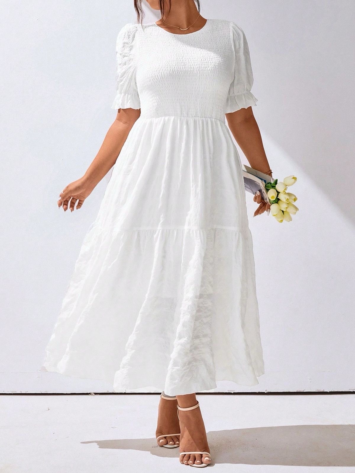 Robe blanche shein 