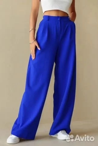 Pantalon large bleu 
