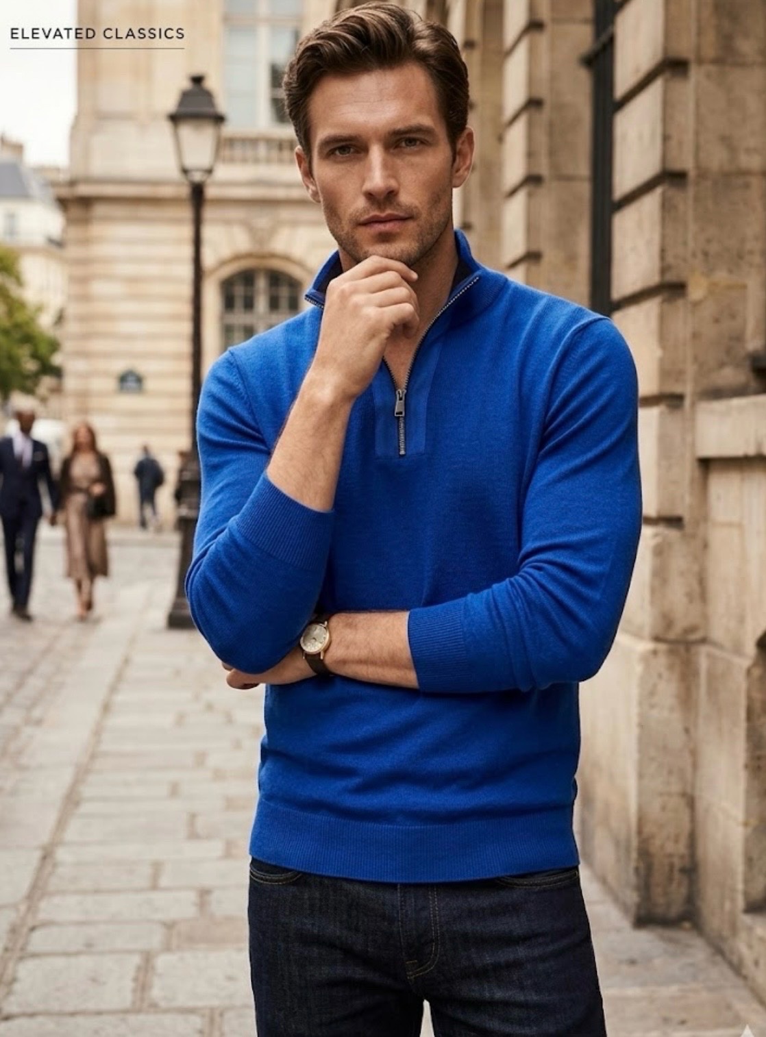 Pull col montant zipé