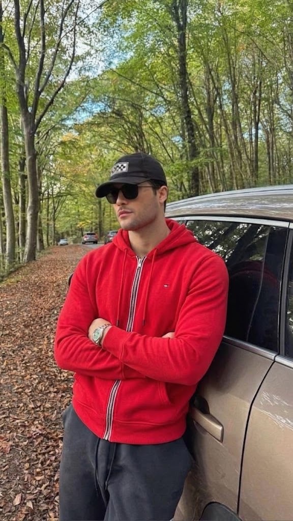 Sweat à capuche zippé rouge Tommy Hilfiger