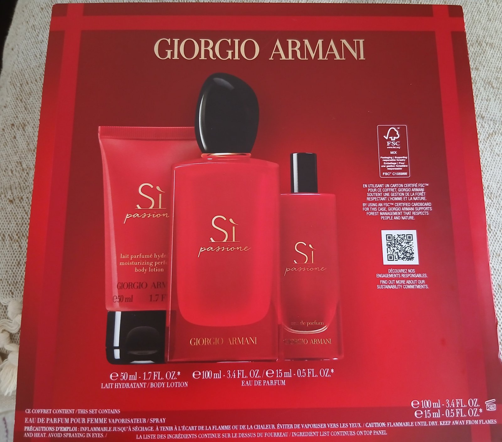 Coffret parfum si passione authentique 