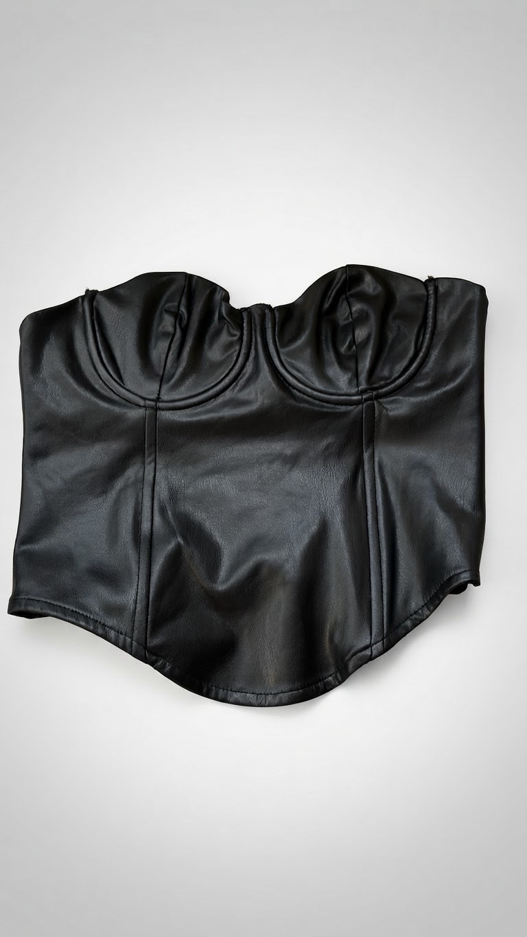 Corset bustier similicuir ( ZARA )