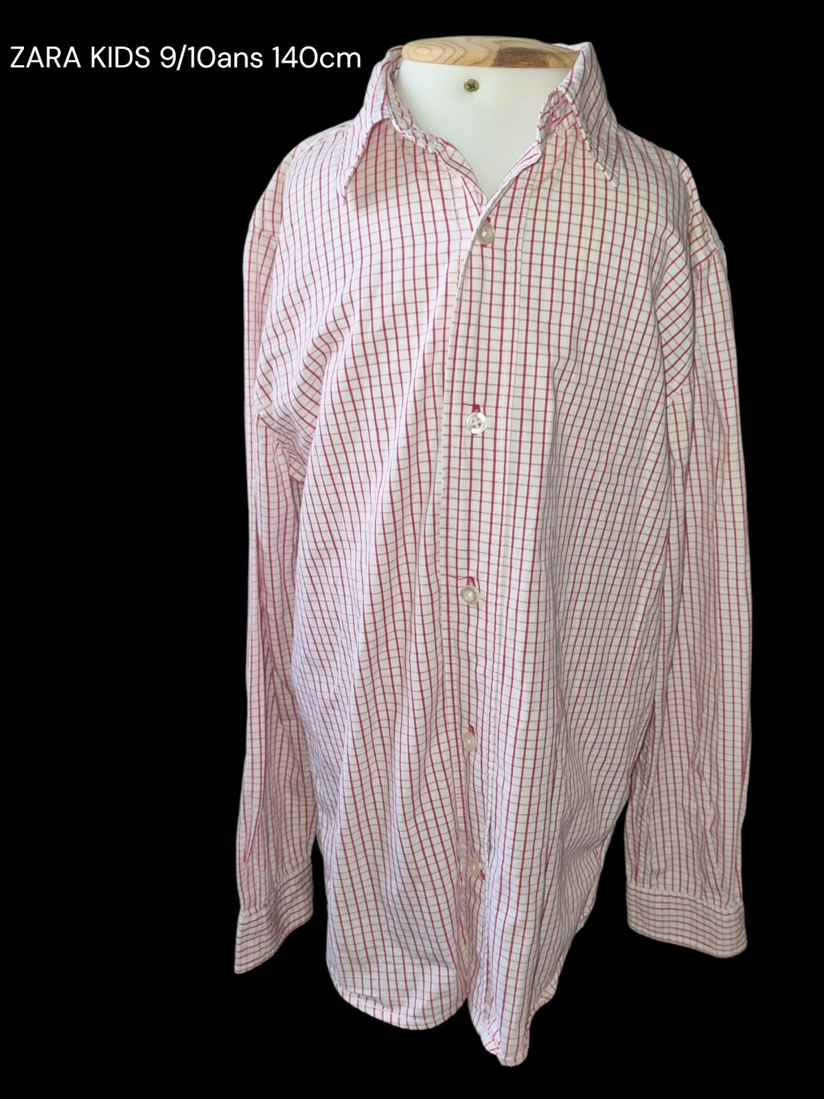 Chemise à carreaux rouge ZARA KIDS 9/11ans