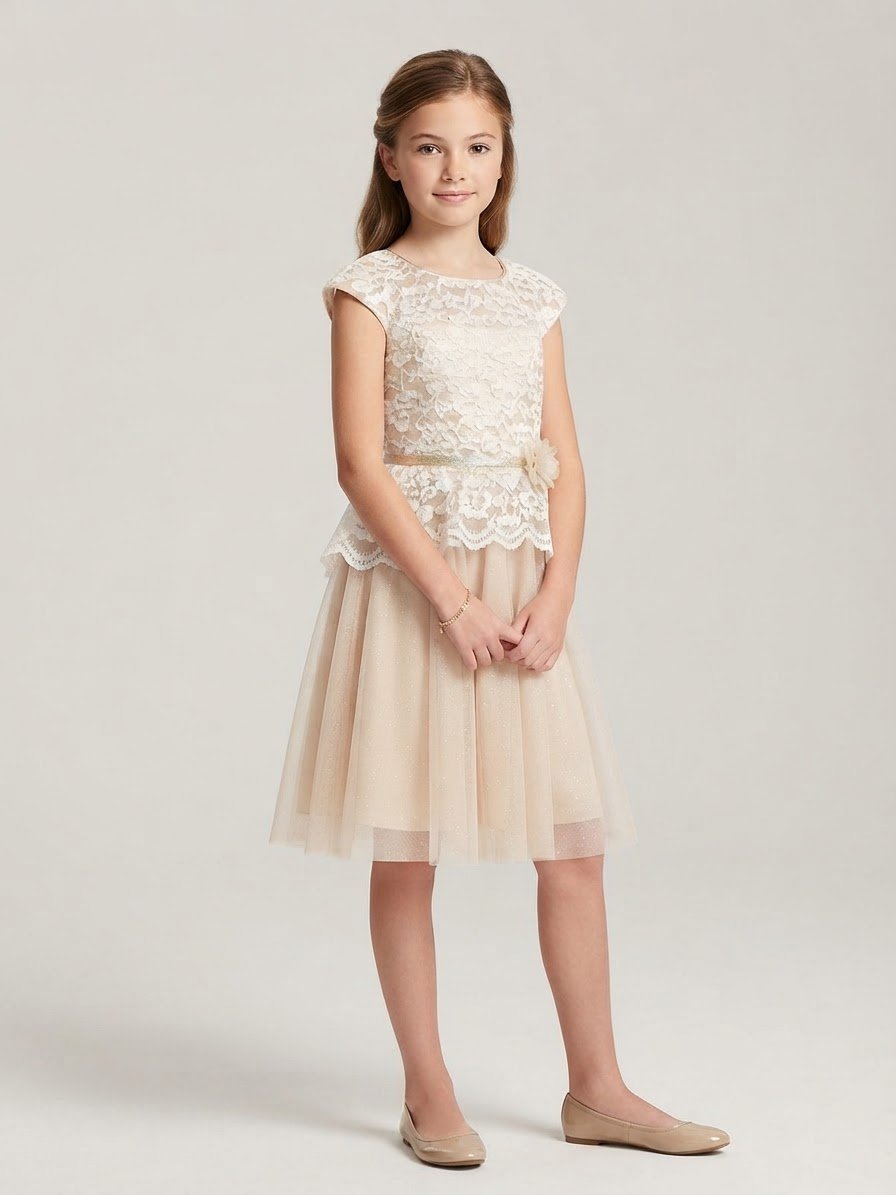 Belle robe soirée en dentelle et tulle 8/11ans