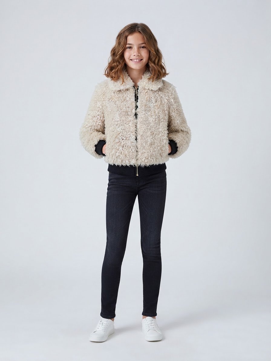 Beau blouson en laine LIU JO couleur crème 9/10ans