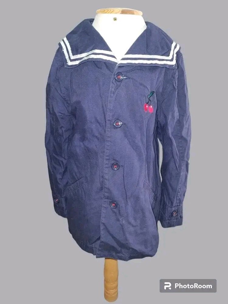 Trench fillette style marin bleu marine H&M 7/9ans