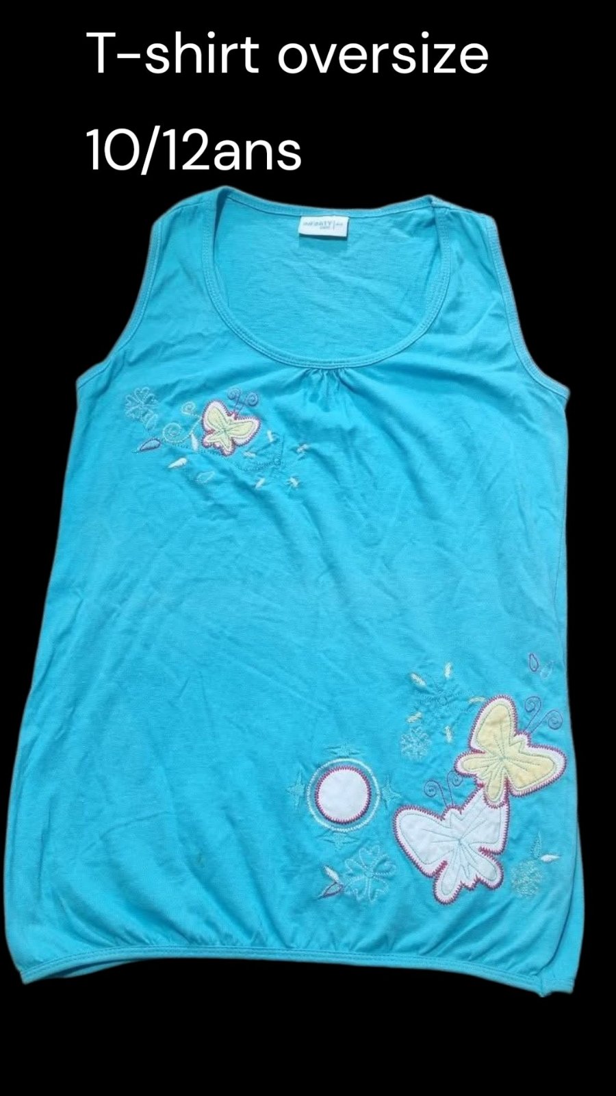 Tshirt oversize sans manches 10/12ans 