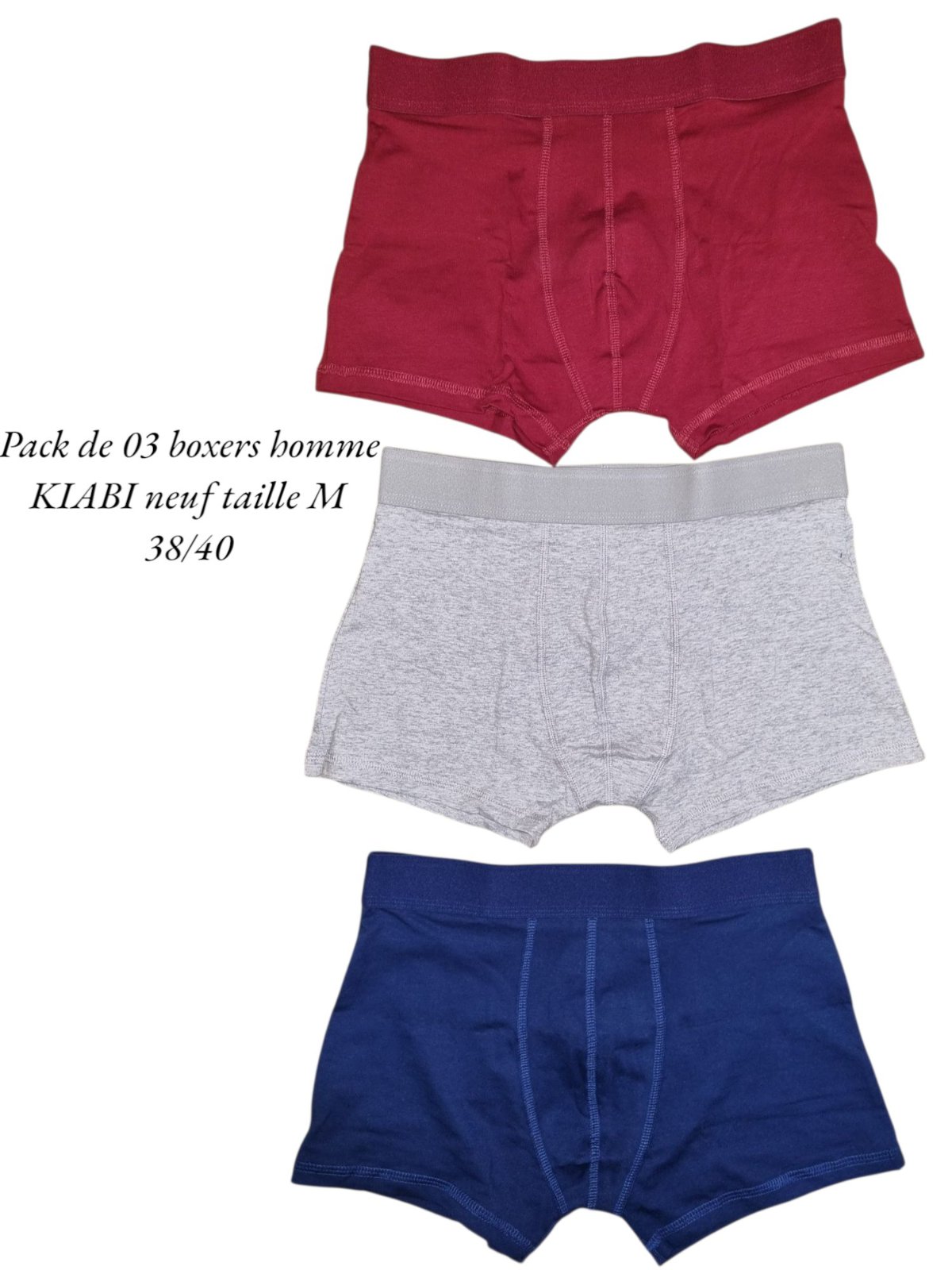 Lot de 03 boxers neufs taille M KIABI