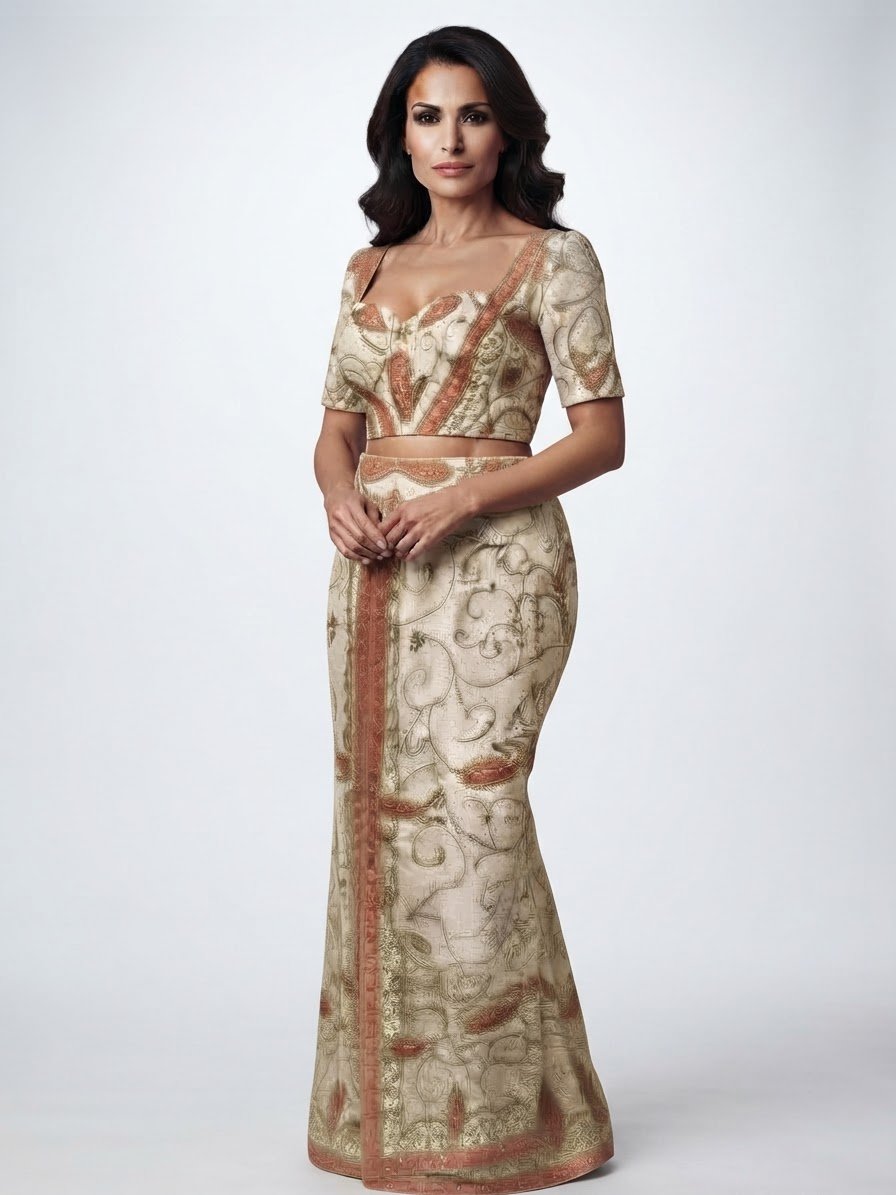 Très belle fouta et blouza brodée Faouzia Frad