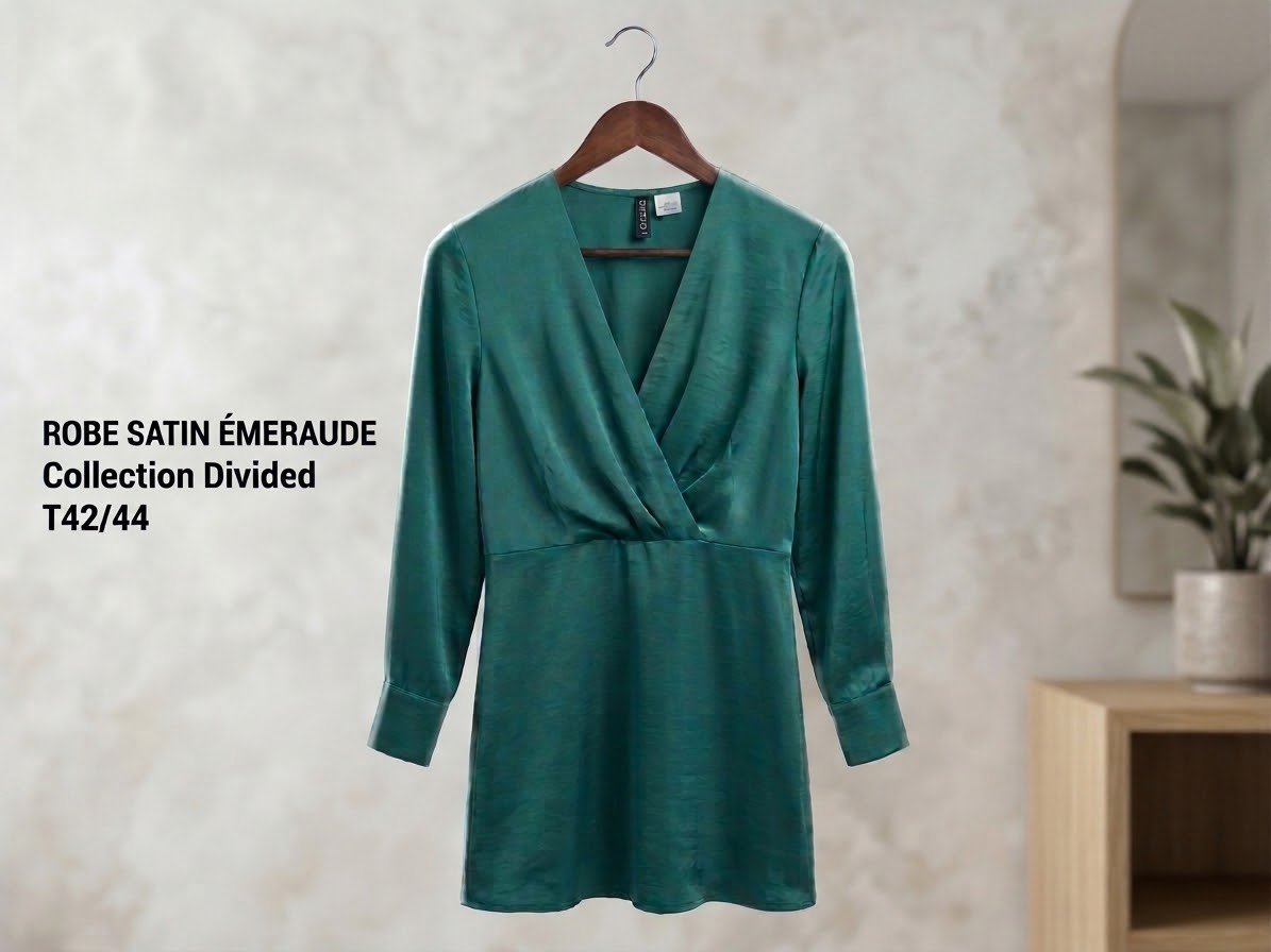 Belle robe vert émeraude DIVIDED T42/44