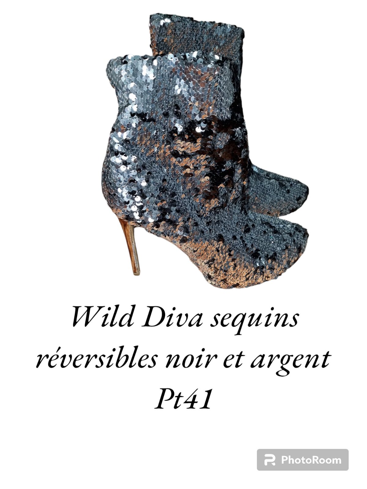 Belles bottines soirée à sequins WILD DIVA 