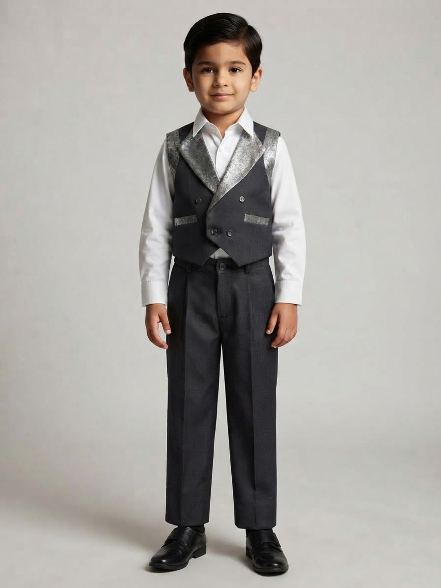 Veste sans manches et pantalon pour mariage ou cérémonie 
