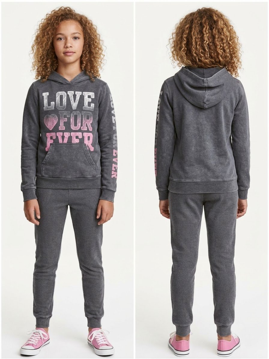 Pull à capuche en coton épais H&M 8/10ans 