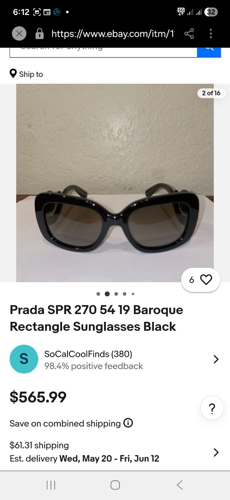 Lunette Prada Authentique importée