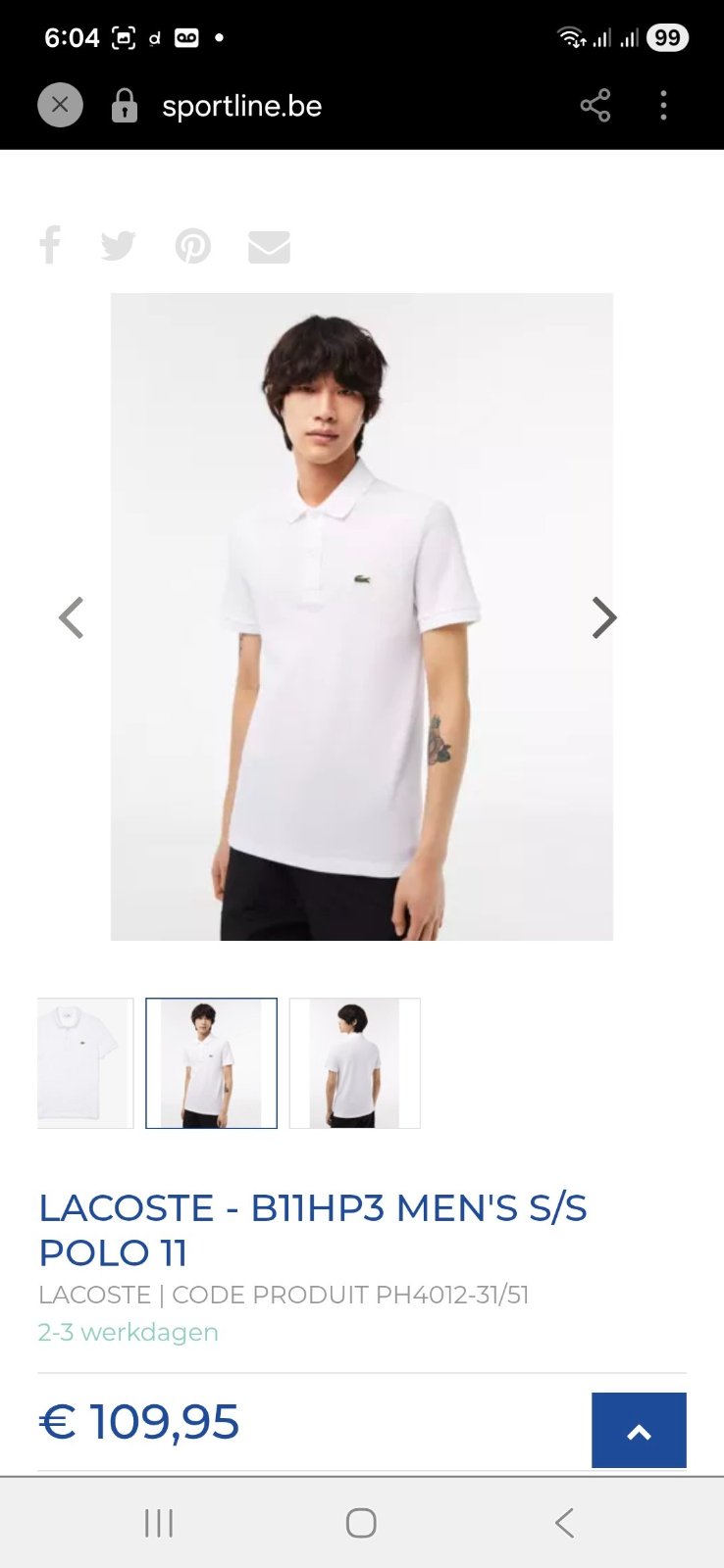 T-Shirt lacoste Authentic
