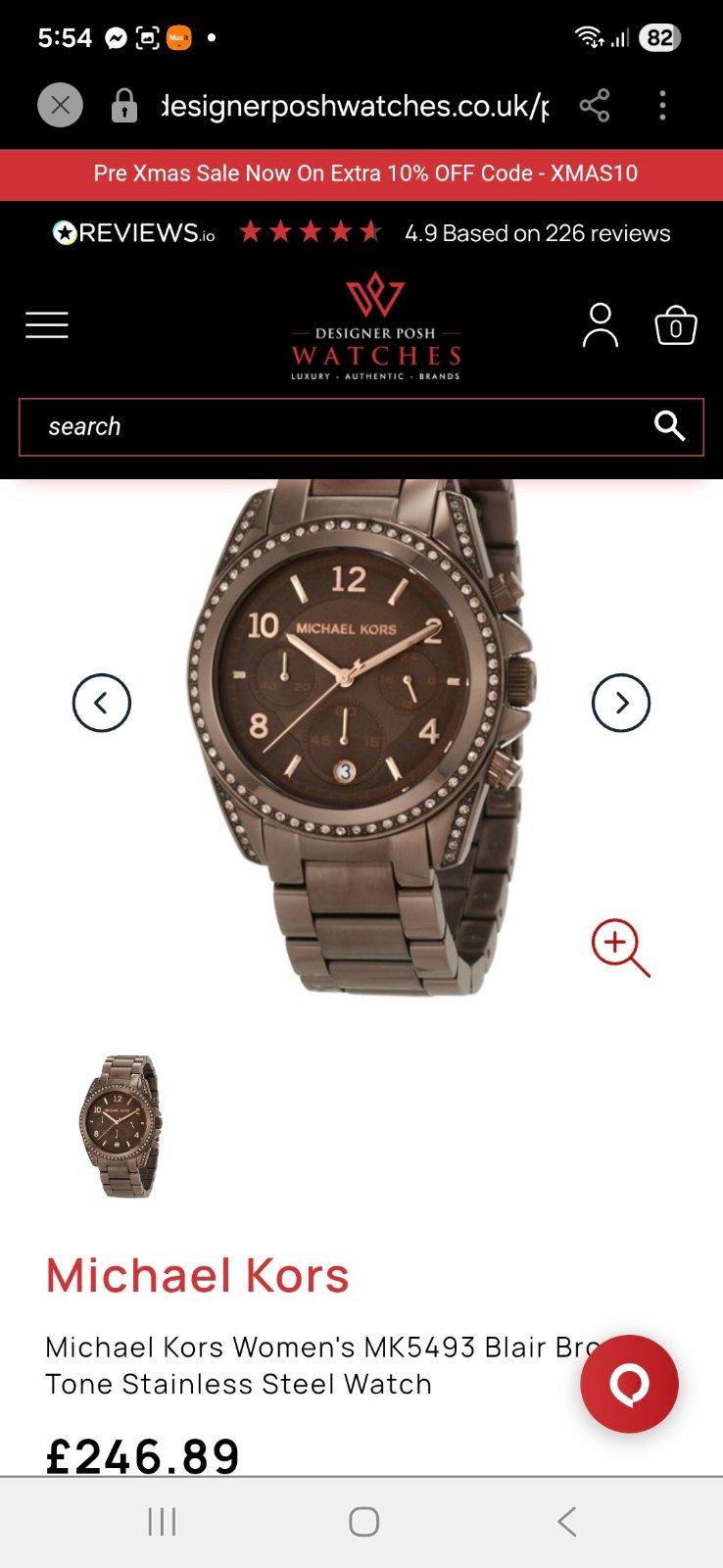 Montre Michael Kors Authentique Importée 